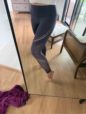 lululemon athletica Purple Laser-Cut High-Rise Leggings